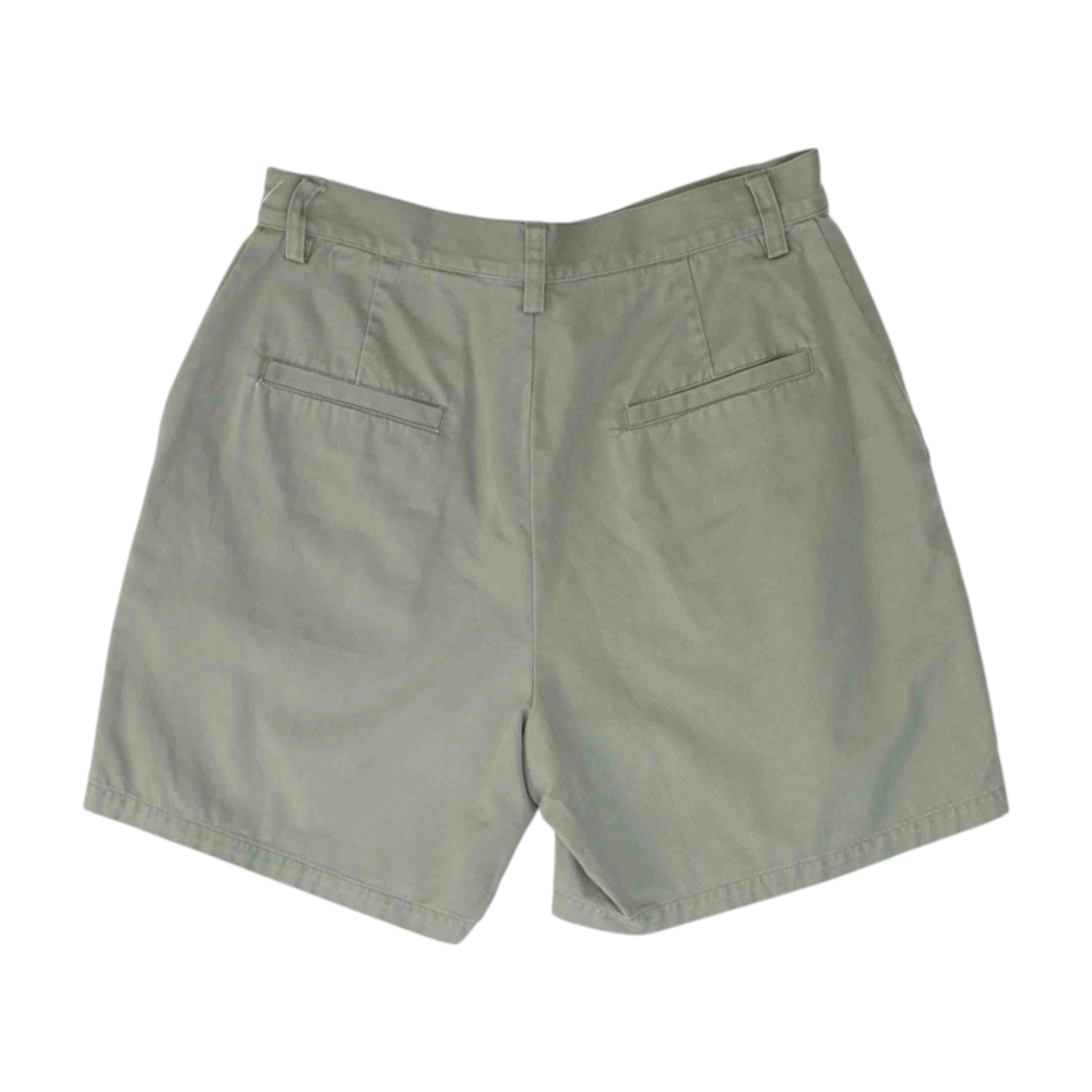 Green Solid Chino / Khaki Shorts