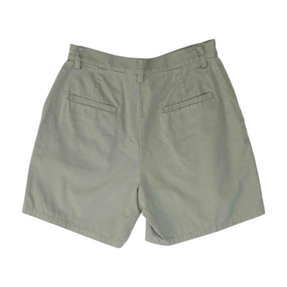 Green Solid Chino / Khaki Shorts