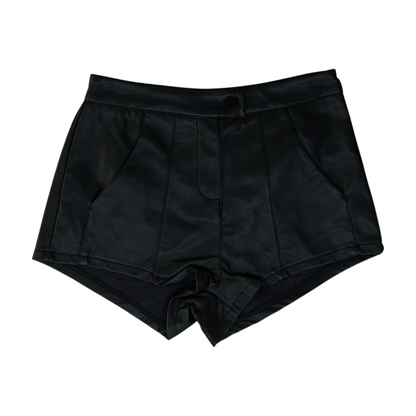 Black Solid Chino Shorts