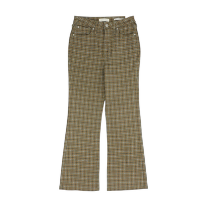 Gray Plaid Bootcut Pants