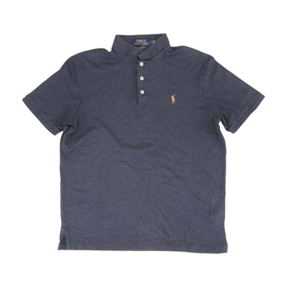 Navy Solid Short Sleeve Polo