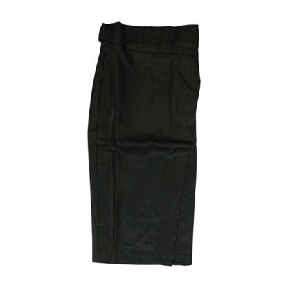 Black Solid Midi Skirt