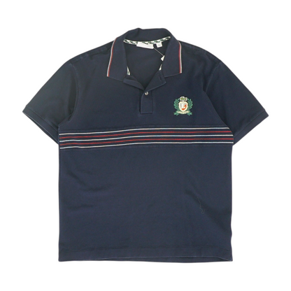 Navy Solid Short Sleeve Polo