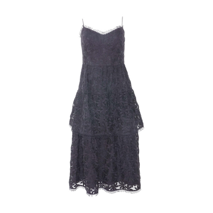 Black Floral Midi Dress