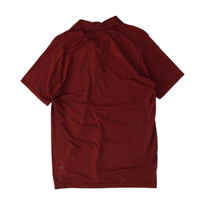 Red Solid Short Sleeve Polo
