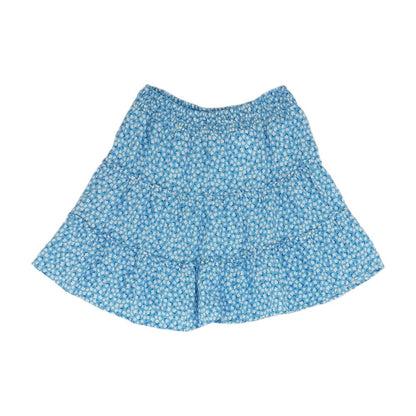 Blue Floral Mini Skirt