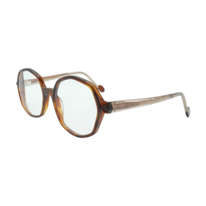 Brown Mini Margot Geometric Prescription Eyewear