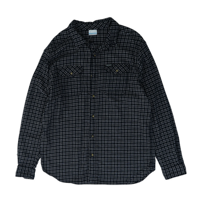 Black Plaid Flannel Button Down