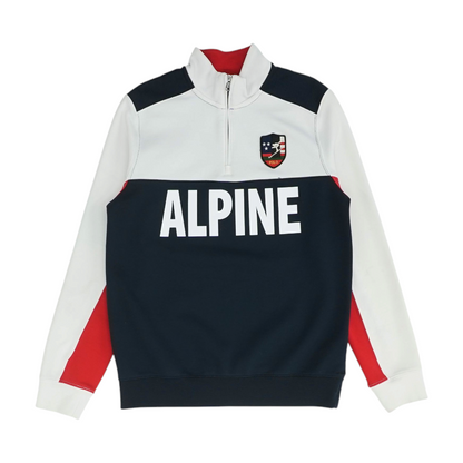 Navy Graphic 1/4 Zip Pullover