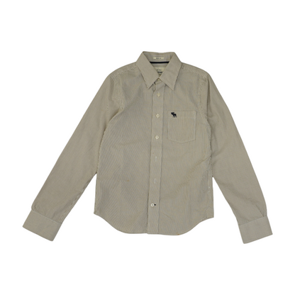 Brown Striped Long Sleeve Button Down