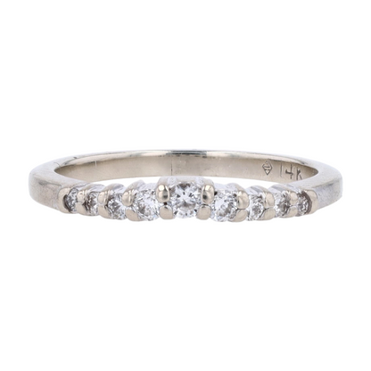 1/8 ctw 14K White Gold Diamond Band Ring