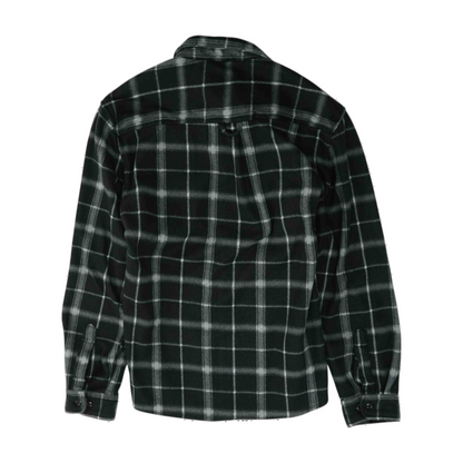 Black Plaid Flannel Button Down