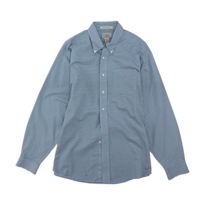 Blue Plaid Long Sleeve Button Down