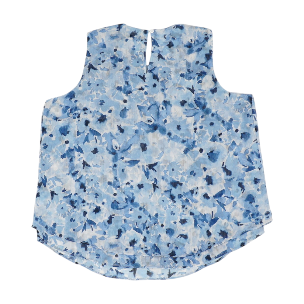 Cristina B Blue Floral Blouse – Image 2