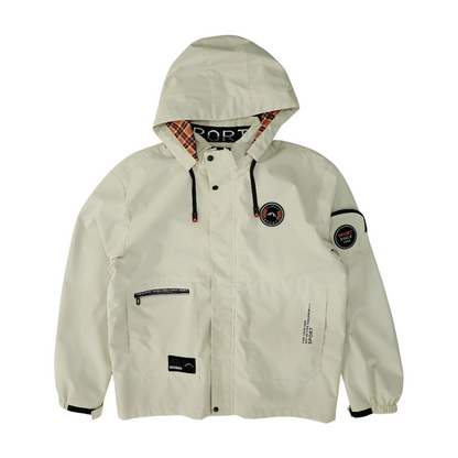 Ivory Solid Rain Jacket