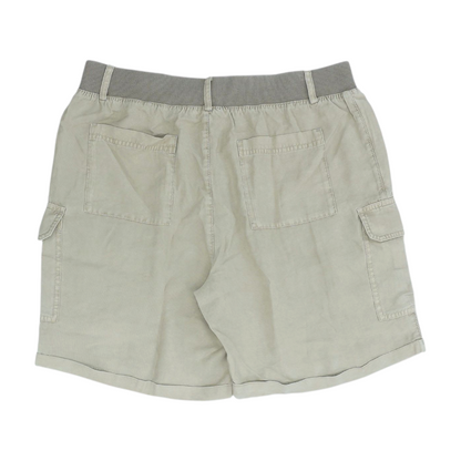 Beige Solid Chino Shorts