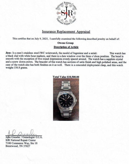 IWC Men's Ingenieur Automatic Stainless Steel Watch – Image 6