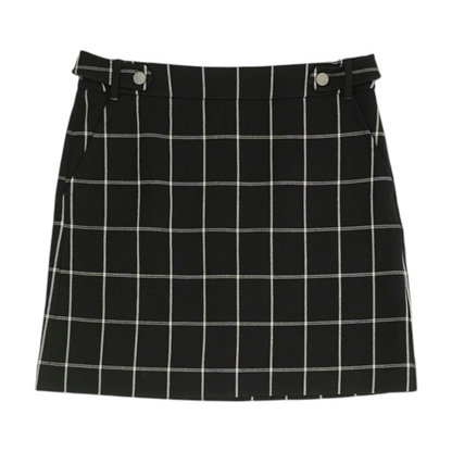 Black Check Mini Skirt