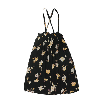 Black Floral Midi Dress