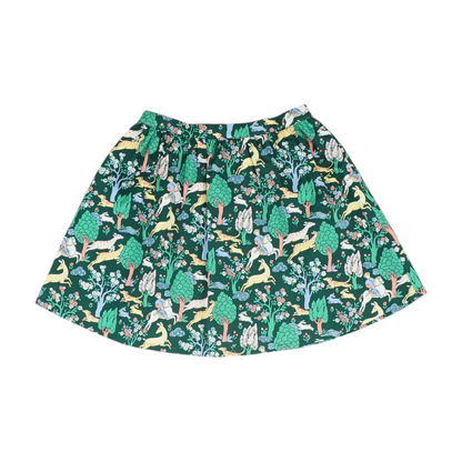 Green Print Skirt