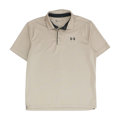 Brown Solid Short Sleeve Polo