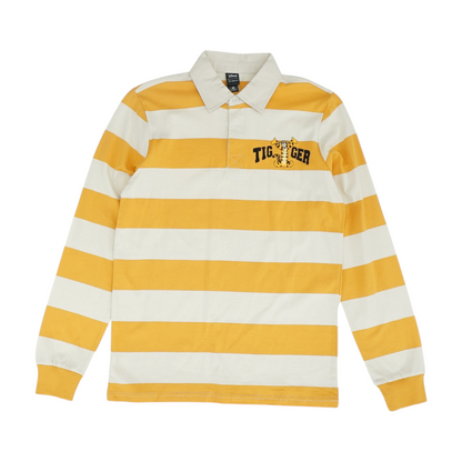 Yellow Striped Long Sleeve Polo