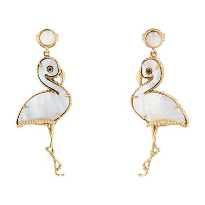 Costume Mother Of Pearl Drop Earrings