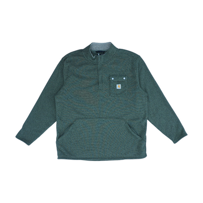 Green Tall Solid 1/4 Zip Pullover