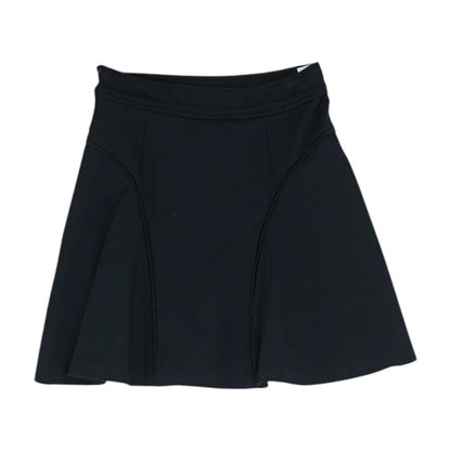 Black Solid Midi Skirt