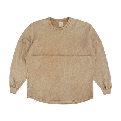 Peach Solid Sweatshirt Pullover