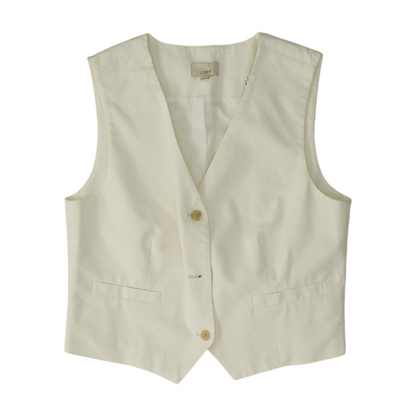 White Solid Vest