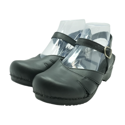 Sanita Black Wedged Sandals – Image 2