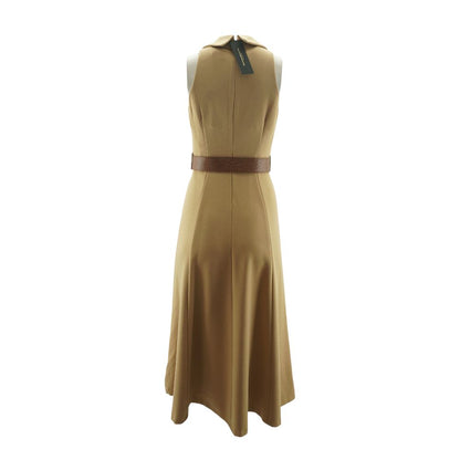 Tan Formal Midi Dress