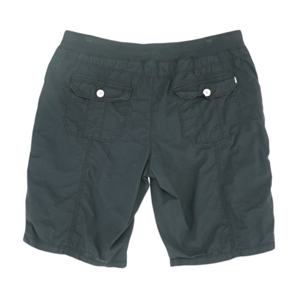 Black Solid Casual Shorts
