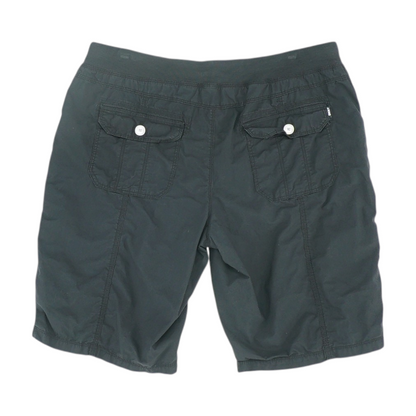 Black Solid Casual Shorts