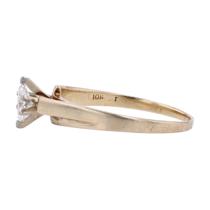 1/10 ctw 10K Yellow Gold Diamond Engagement Ring