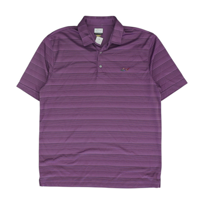 Purple Striped Short Sleeve Polo