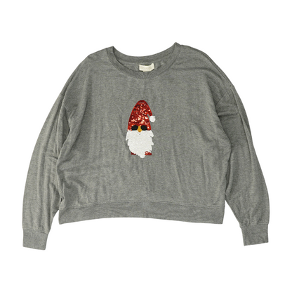 Gray Graphic Sweatshirt Pullover