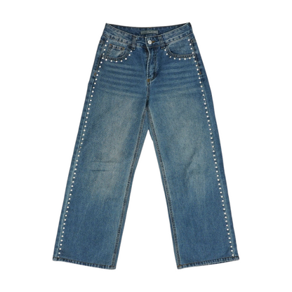 Blue Wide Leg Jeans