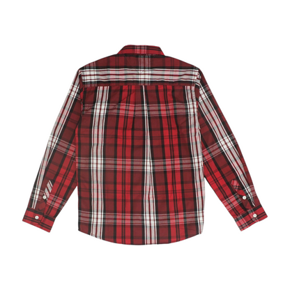 Red Plaid Long Sleeve Button Down