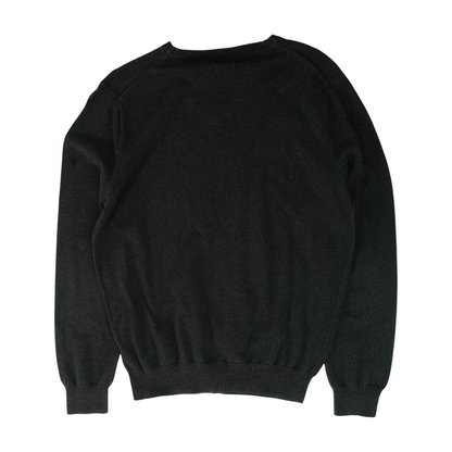 Gray Solid Pullover Sweater
