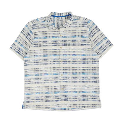 Blue Print Short Sleeve Button Down