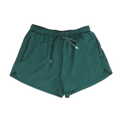 Green Solid Active Shorts