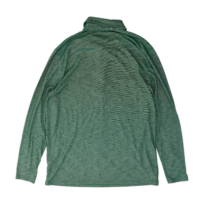 Green Solid Long Sleeve Polo