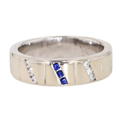 14K White Gold Diamond Band