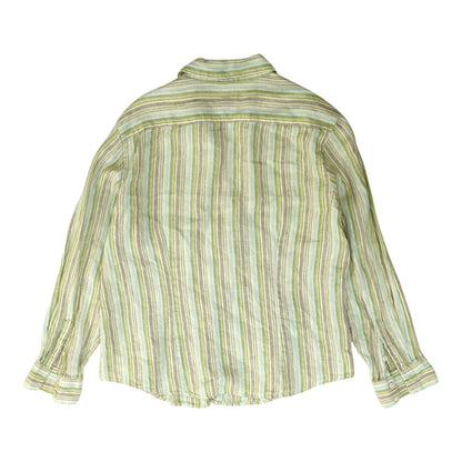 Green Striped Button Down