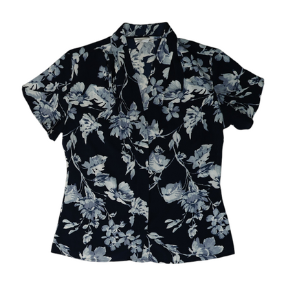 Navy Floral Blouse