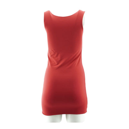 Red Solid Mini Dress