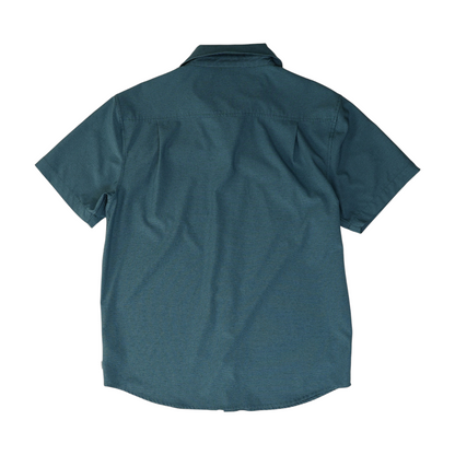Blue Striped Short Sleeve Button Down