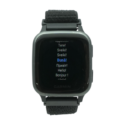 30mm Venu SQ Black Smartwatch Black Band M/L